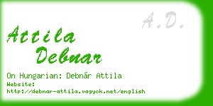 attila debnar business card